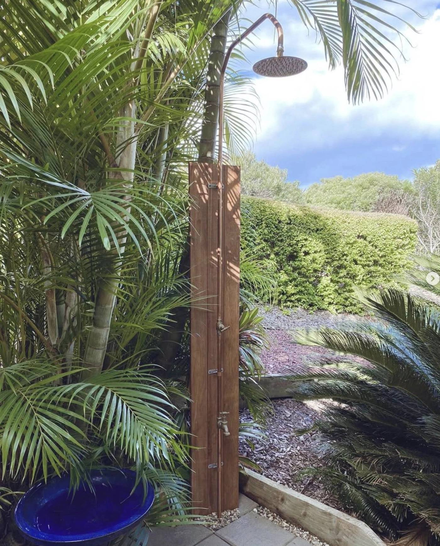 Outdoor shower install